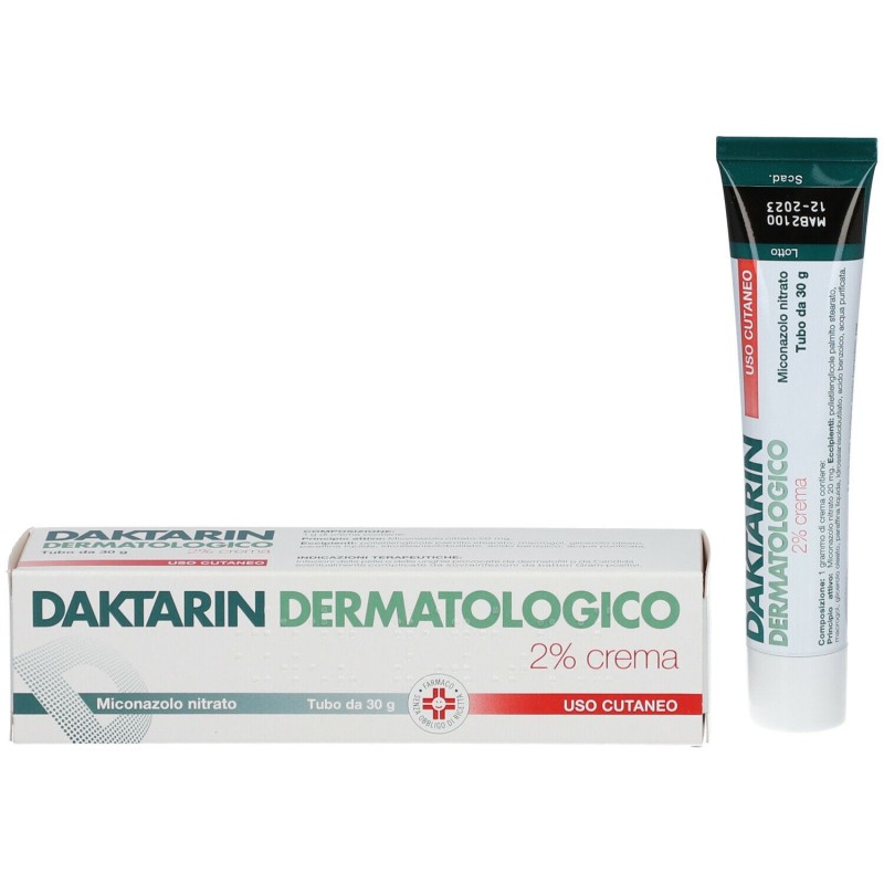 Foto illustrativa del packaging di Daktarin Crema Antimicotica contro Funghi e Micosi 2% 30gr