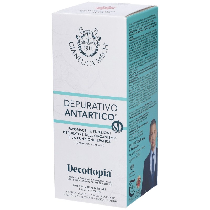 Scatola originale del prodotto Mech Depurativo Antartico Integratore 500ml Scatola originale del prodotto Mech Depurativo Antartico Integratore 500ml