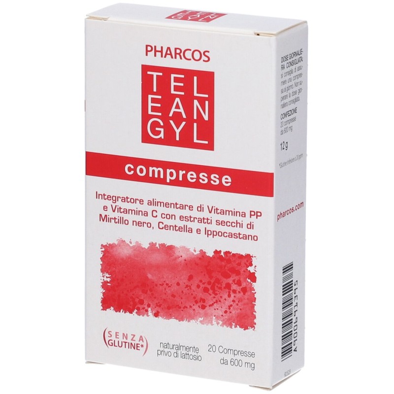 Confezione sigillata di Teleangyl Pharcos Integratore per Circolazione 20 Compresse Confezione sigillata di Teleangyl Pharcos Integratore per Circolazione 20 Compresse