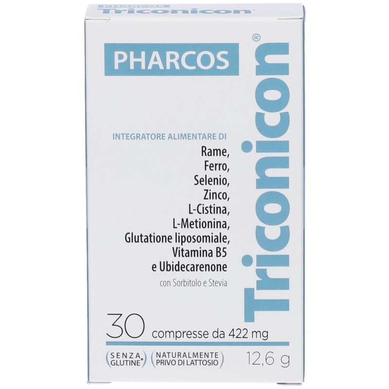 Presentazione grafica di Triconicon Integratore per Caduta e Salute Capelli 30 Compresse