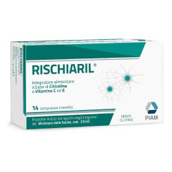 Foto illustrativa del packaging di Rischiaril Integratore per Memoria 14 Compresse Foto illustrativa del packaging di Rischiaril Integratore per Memoria 14 Compresse
