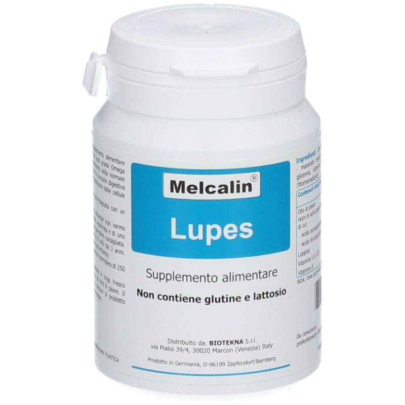 Confezione commerciale diMelcalin Lupes Integratore con Omega 3 56 Compresse Confezione commerciale diMelcalin Lupes Integratore con Omega 3 56 Compresse