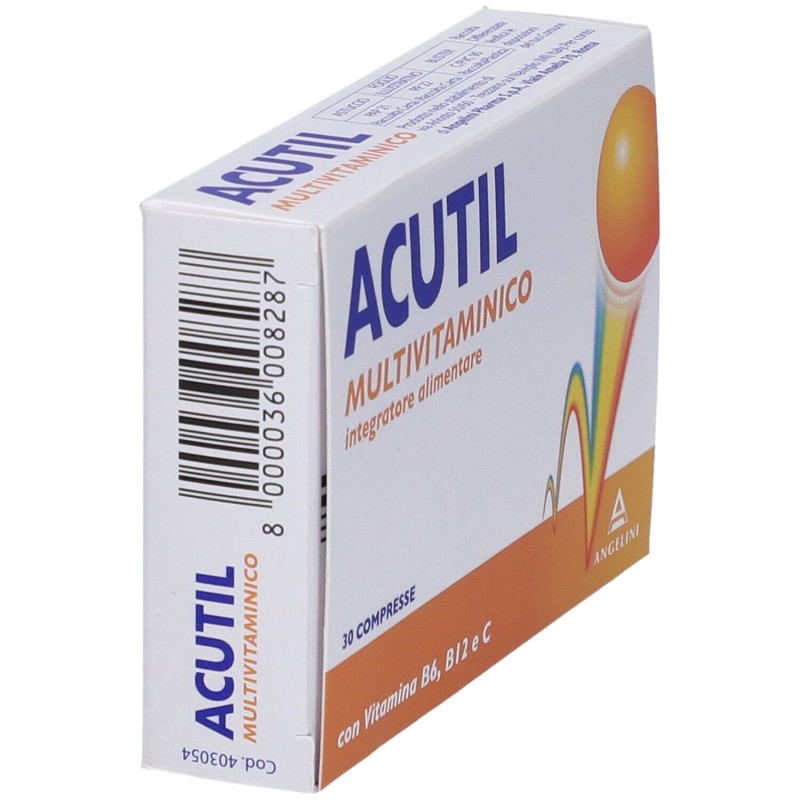 Foto illustrativa del packaging di Acutil Multivitaminico 30 Compresse Rivestite Foto illustrativa del packaging di Acutil Multivitaminico 30 Compresse Rivestite