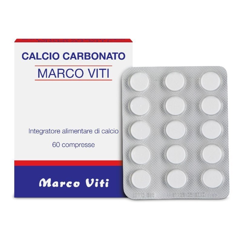 Aspetto del prodotto Marco Viti Calcio Carbonato Integratore Ricostituente 60 Compresse Aspetto del prodotto Marco Viti Calcio Carbonato Integratore Ricostituente 60 Compresse