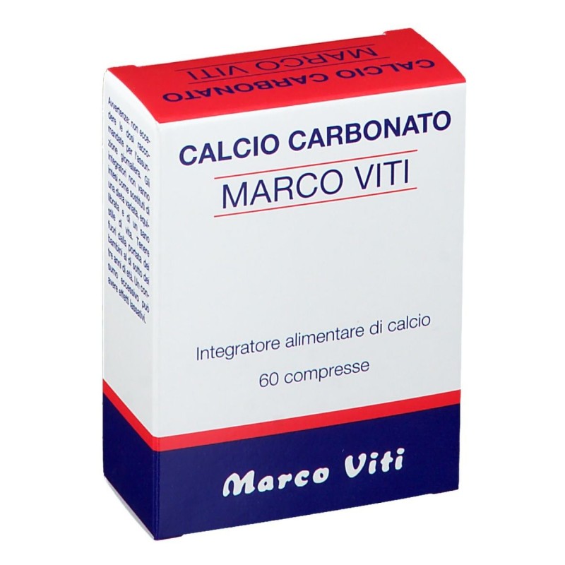 Scatola integra del prodotto Marco Viti Calcio Carbonato Integratore Ricostituente 60 Compresse Scatola integra del prodotto Marco Viti Calcio Carbonato Integratore Ricostituente 60 Compresse