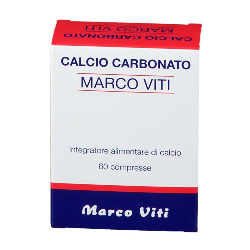 Scatola originale del prodotto Marco Viti Calcio Carbonato Integratore Ricostituente 60 Compresse Scatola originale del prodotto Marco Viti Calcio Carbonato Integratore Ricostituente 60 Compresse