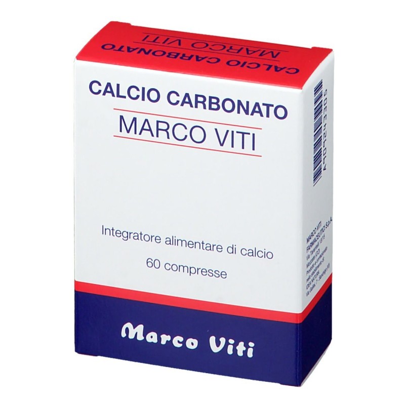 Packaging integro del prodotto Marco Viti Calcio Carbonato Integratore Ricostituente 60 Compresse Packaging integro del prodotto Marco Viti Calcio Carbonato Integratore Ricostituente 60 Compresse