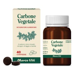 Foto ravvicinata di Marco Viti Carbone Vegetale 40 Compresse Foto ravvicinata di Marco Viti Carbone Vegetale 40 Compresse