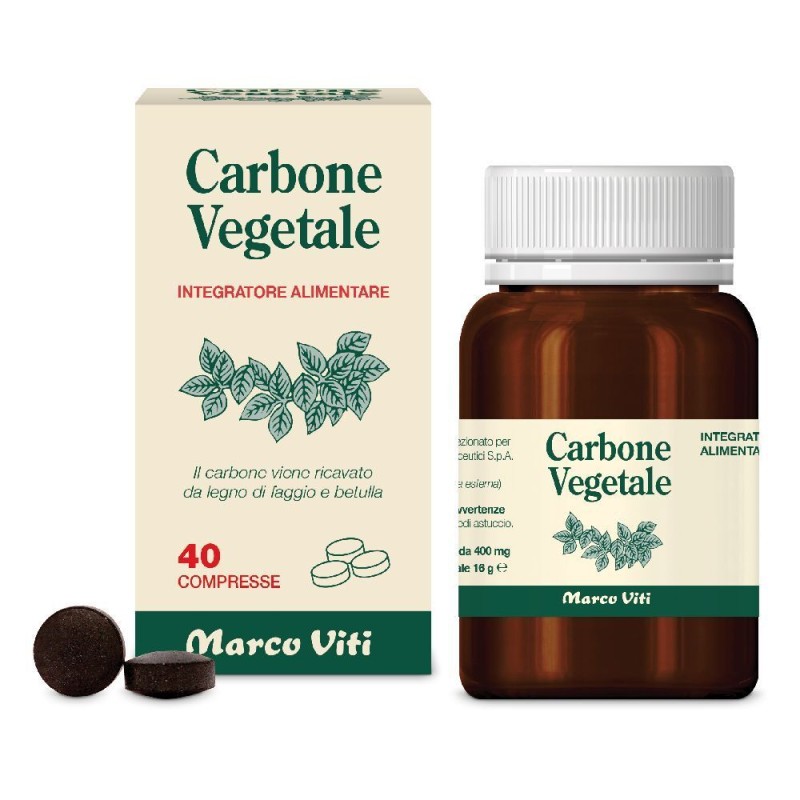 Foto ravvicinata di Marco Viti Carbone Vegetale 40 Compresse Foto ravvicinata di Marco Viti Carbone Vegetale 40 Compresse