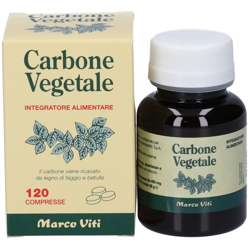 Packaging integro del prodotto Marco Viti Carbone Vegetale 120 Compresse Packaging integro del prodotto Marco Viti Carbone Vegetale 120 Compresse