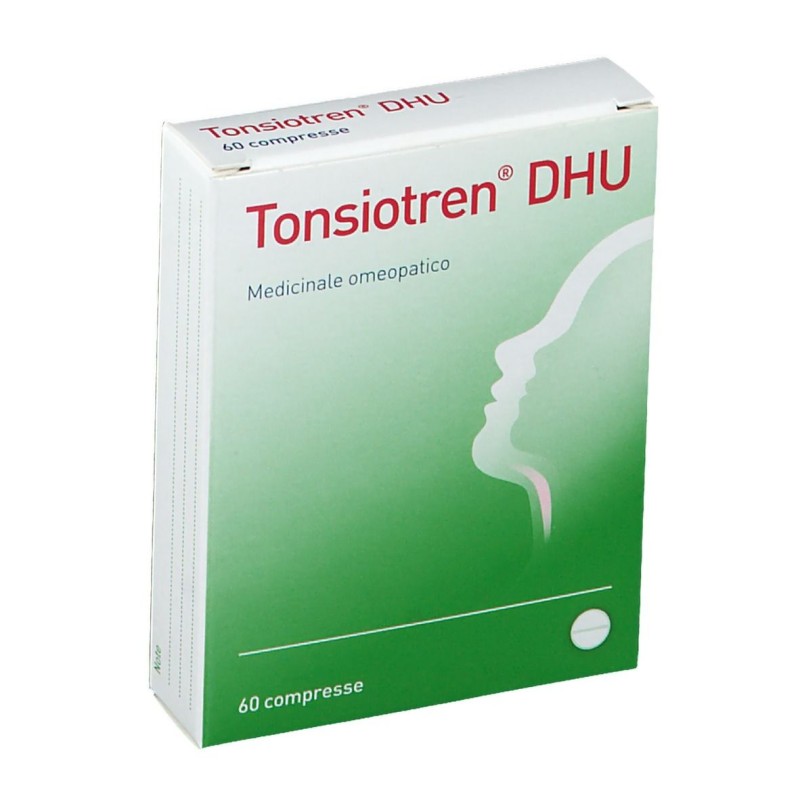 Primo piano di Tonsiotren DHU Medicinale Omeopatico 60 compresse Primo piano di Tonsiotren DHU Medicinale Omeopatico 60 compresse