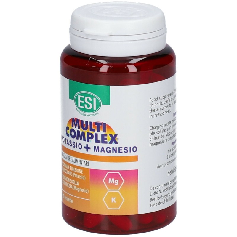 Pack ufficiale del prodotto ESI Multicomplex Magnesio e Potassio 90 Capsule Pack ufficiale del prodotto ESI Multicomplex Magnesio e Potassio 90 Capsule