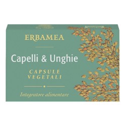 Confezione commerciale diErbamea Capelli & Unghie per Fragilità 24 Capsule Vegetali Confezione commerciale diErbamea Capelli & Unghie per Fragilità 24 Capsule Vegetali
