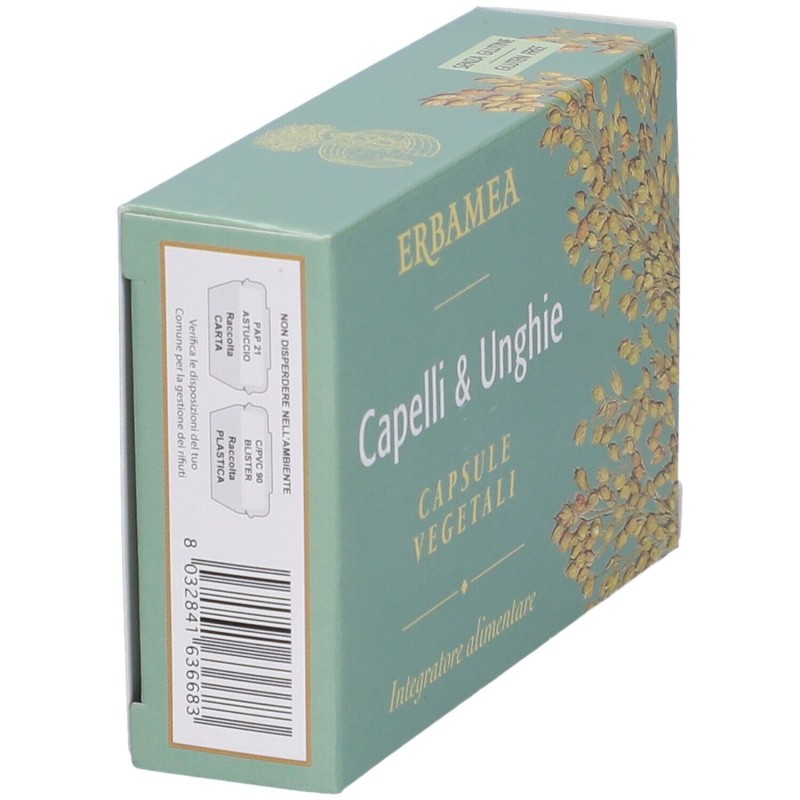 Immagine reale di Erbamea Capelli & Unghie per Fragilità 24 Capsule Vegetali Immagine reale di Erbamea Capelli & Unghie per Fragilità 24 Capsule Vegetali