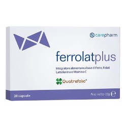 Packaging integro del prodotto Ferrolat Plus Integratore Alimentare 20 Capsule Packaging integro del prodotto Ferrolat Plus Integratore Alimentare 20 Capsule