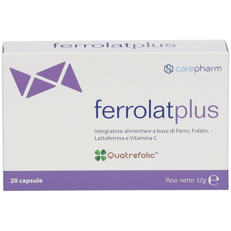 Dettaglio del packaging di Ferrolat Plus Integratore Alimentare 20 Capsule Dettaglio del packaging di Ferrolat Plus Integratore Alimentare 20 Capsule