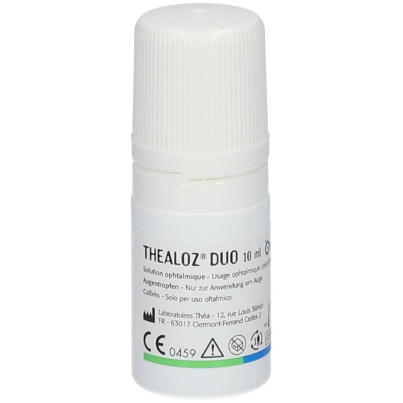 Dettaglio del packaging di THEALOZ DUO SOLUZIONE OCULARE FLACONE 10 ML Dettaglio del packaging di THEALOZ DUO SOLUZIONE OCULARE FLACONE 10 ML
