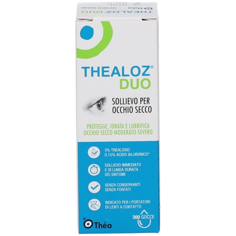 Scatola integra del prodotto THEALOZ DUO SOLUZIONE OCULARE FLACONE 10 ML Scatola integra del prodotto THEALOZ DUO SOLUZIONE OCULARE FLACONE 10 ML