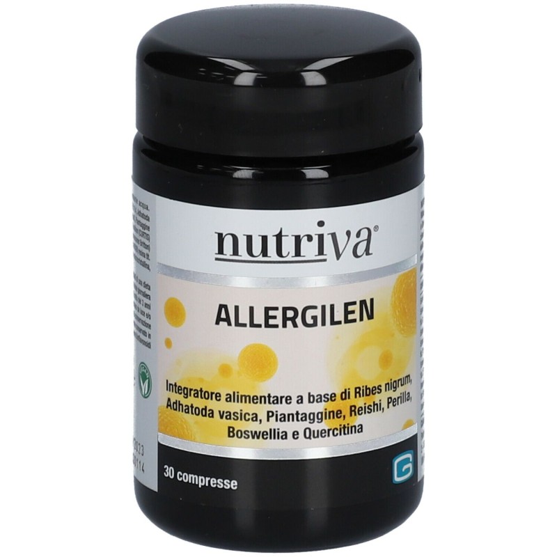 Foto illustrativa del packaging di Nutriva Allergilen Integratore Alimentare Immunostimolante 30 Compresse Foto illustrativa del packaging di Nutriva Allergilen Integratore Alimentare Immunostimolante 30 Compresse