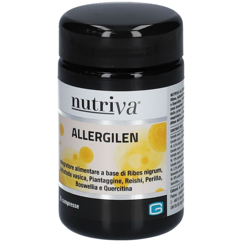 Vista del prodotto Nutriva Allergilen Integratore Alimentare Immunostimolante 30 Compresse Vista del prodotto Nutriva Allergilen Integratore Alimentare Immunostimolante 30 Compresse