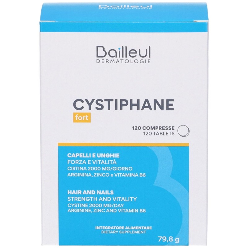 Foto illustrativa del packaging di Cystiphane Integratore Alimentare per Capelli e Unghie 120 Compresse Foto illustrativa del packaging di Cystiphane Integratore Alimentare per Capelli e Unghie 120 Compresse