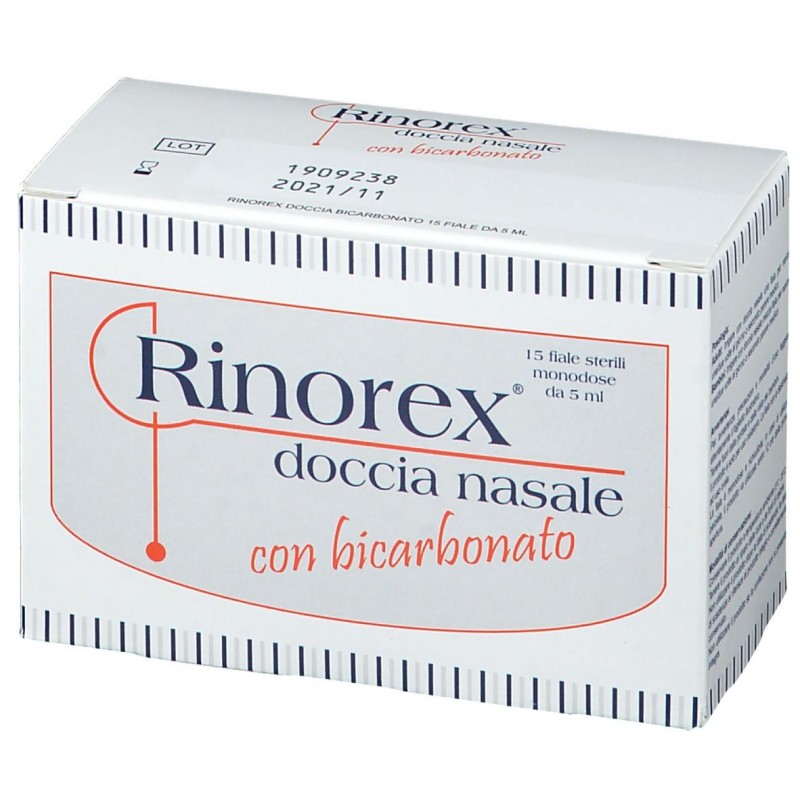Aspetto del prodotto Rinorex Fiala Per Doccia Nasale Bicarbonato 15 Fiale