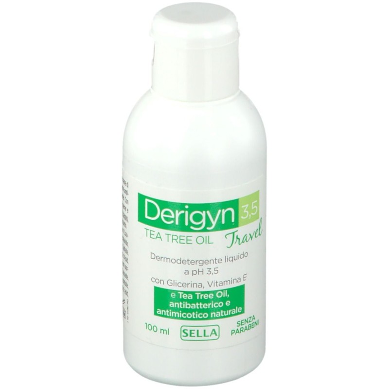Immagine reale di Derigyn Travel per Igiene Intima e Corpo 100ml Immagine reale di Derigyn Travel per Igiene Intima e Corpo 100ml