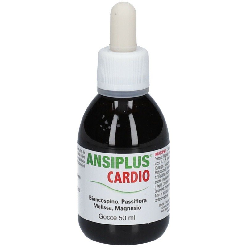 Foto illustrativa del packaging di Ansiplus Cardio Integratore per Benessere Cardio Gocce 50ml Foto illustrativa del packaging di Ansiplus Cardio Integratore per Benessere Cardio Gocce 50ml