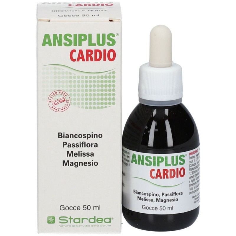 Confezione sigillata di Ansiplus Cardio Integratore per Benessere Cardio Gocce 50ml Confezione sigillata di Ansiplus Cardio Integratore per Benessere Cardio Gocce 50ml