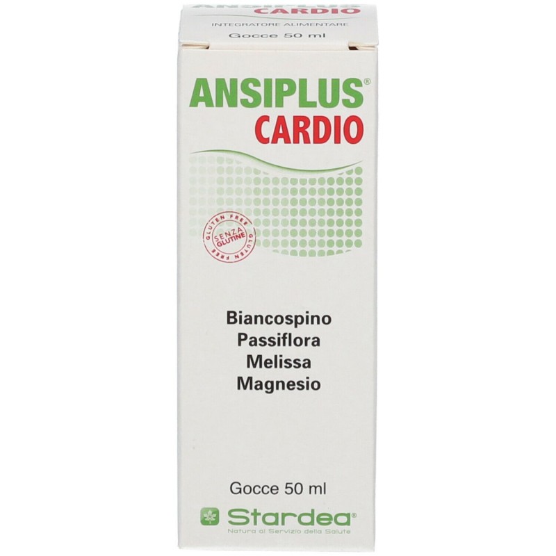 Pack ufficiale del prodotto Ansiplus Cardio Integratore per Benessere Cardio Gocce 50ml Pack ufficiale del prodotto Ansiplus Cardio Integratore per Benessere Cardio Gocce 50ml