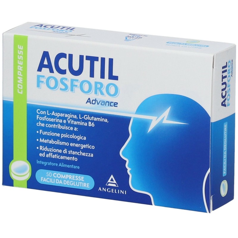 Dettaglio del packaging di Acutil Fosforo Advance Integratore Concentrazione e Memoria 50 Compresse Dettaglio del packaging di Acutil Fosforo Advance Integratore Concentrazione e Memoria 50 Compresse