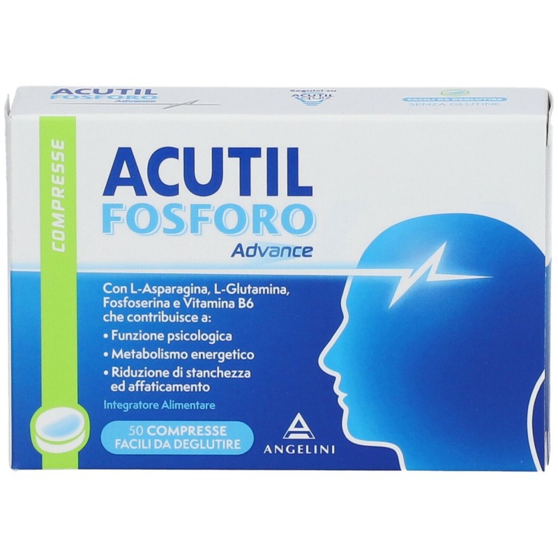 Confezione sigillata di Acutil Fosforo Advance Integratore Concentrazione e Memoria 50 Compresse Confezione sigillata di Acutil Fosforo Advance Integratore Concentrazione e Memoria 50 Compresse