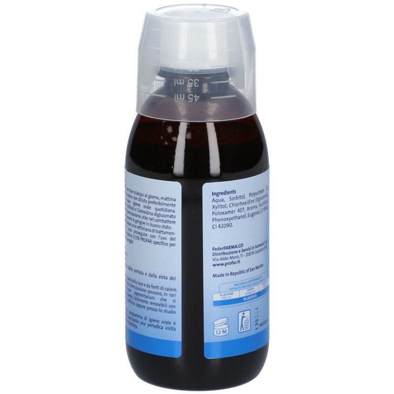Profar Colluttorio con Clorexidina Antiplacca 0,20 % 250 ml Profar Colluttorio con Clorexidina Antiplacca 0,20 % 250 ml