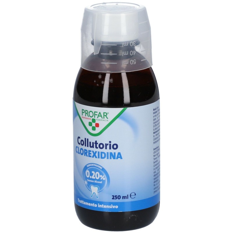 Profar Colluttorio con Clorexidina Antiplacca 0,20 % 250 ml Profar Colluttorio con Clorexidina Antiplacca 0,20 % 250 ml