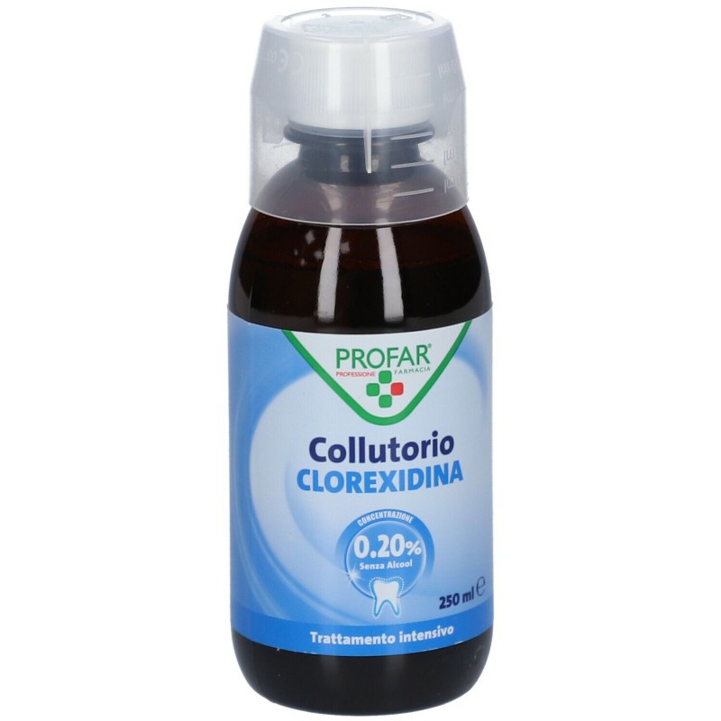 Profar Colluttorio con Clorexidina Antiplacca 0,20 % 250 ml Profar Colluttorio con Clorexidina Antiplacca 0,20 % 250 ml