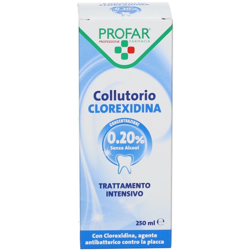 Profar Colluttorio con Clorexidina Antiplacca 0,20 % 250 ml Profar Colluttorio con Clorexidina Antiplacca 0,20 % 250 ml
