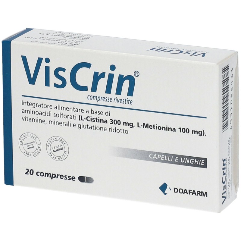 Immagine reale di Viscrin Integratore per Pelle e Unghie 20 Compresse Immagine reale di Viscrin Integratore per Pelle e Unghie 20 Compresse