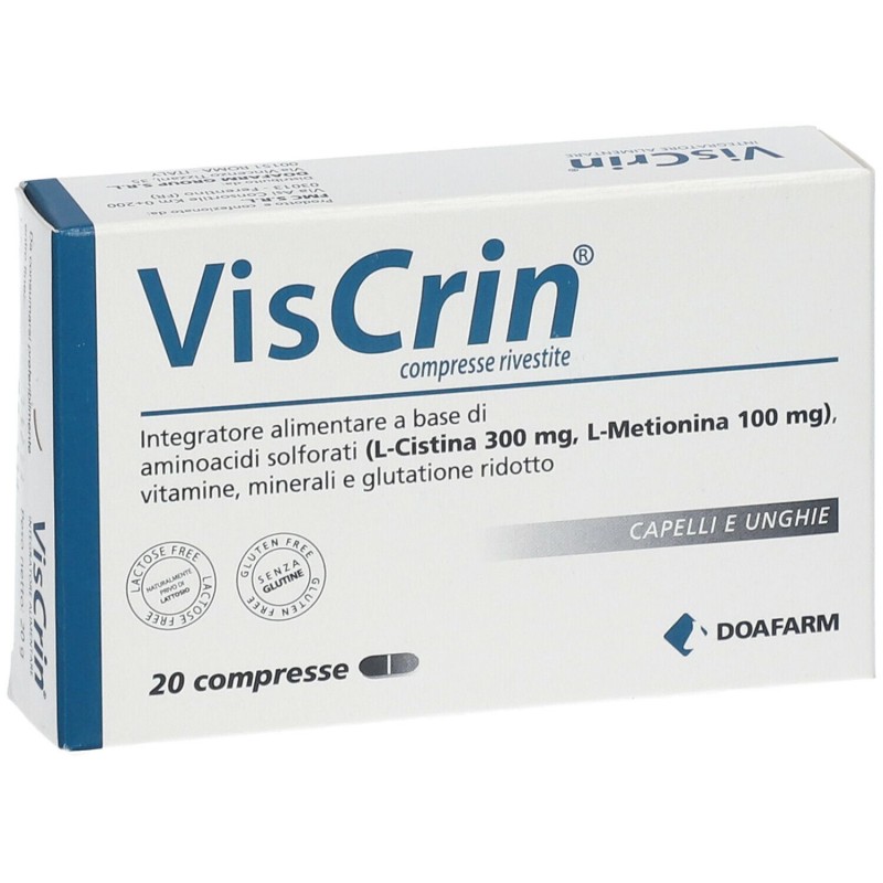 Confezione sigillata di Viscrin Integratore per Pelle e Unghie 20 Compresse Confezione sigillata di Viscrin Integratore per Pelle e Unghie 20 Compresse