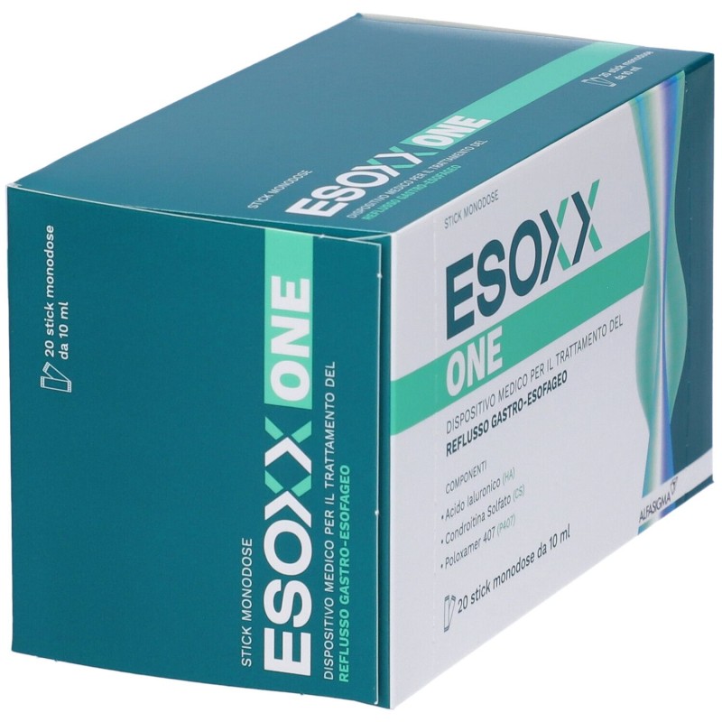 Confezione commerciale diEsoxx One per Reflusso 20 Stick Confezione commerciale diEsoxx One per Reflusso 20 Stick