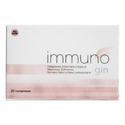 Confezione commerciale diImmuno Gin per Prevenzione Disturbi Vaginali 20 Compresse Confezione commerciale diImmuno Gin per Prevenzione Disturbi Vaginali 20 Compresse