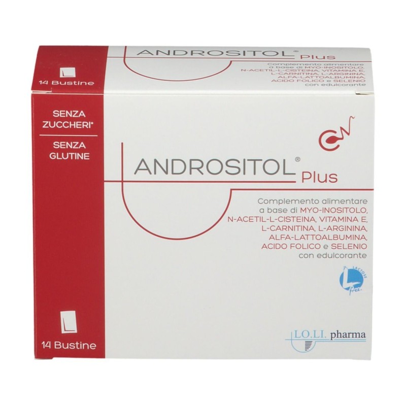 Packaging integro del prodotto Andrositol Plus Integratore per Fertilità Maschile 14 Bustine