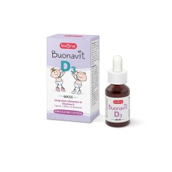 Confezione commerciale diBuonavit D3 Integratore Vitamina D3 Gocce 12ml Confezione commerciale diBuonavit D3 Integratore Vitamina D3 Gocce 12ml