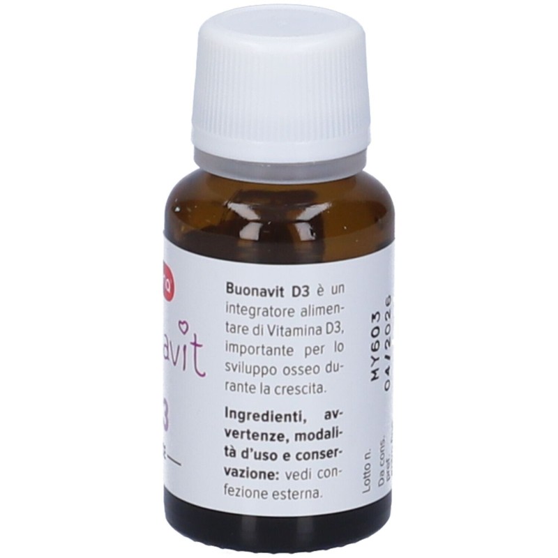 Primo piano di Buonavit D3 Integratore Vitamina D3 Gocce 12ml