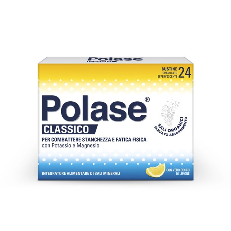 Aspetto del prodotto Polase Integratore di Magnesio e Potassio 24 Bustine Gusto Limone Aspetto del prodotto Polase Integratore di Magnesio e Potassio 24 Bustine Gusto Limone