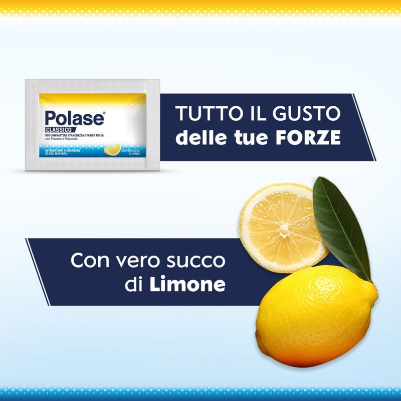 Scatola integra del prodotto Polase Integratore di Magnesio e Potassio 24 Bustine Gusto Limone Scatola integra del prodotto Polase Integratore di Magnesio e Potassio 24 Bustine Gusto Limone