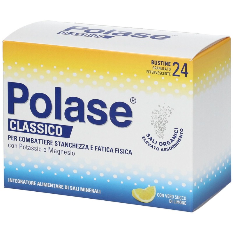Packaging integro del prodotto Polase Integratore di Magnesio e Potassio 24 Bustine Gusto Limone Packaging integro del prodotto Polase Integratore di Magnesio e Potassio 24 Bustine Gusto Limone