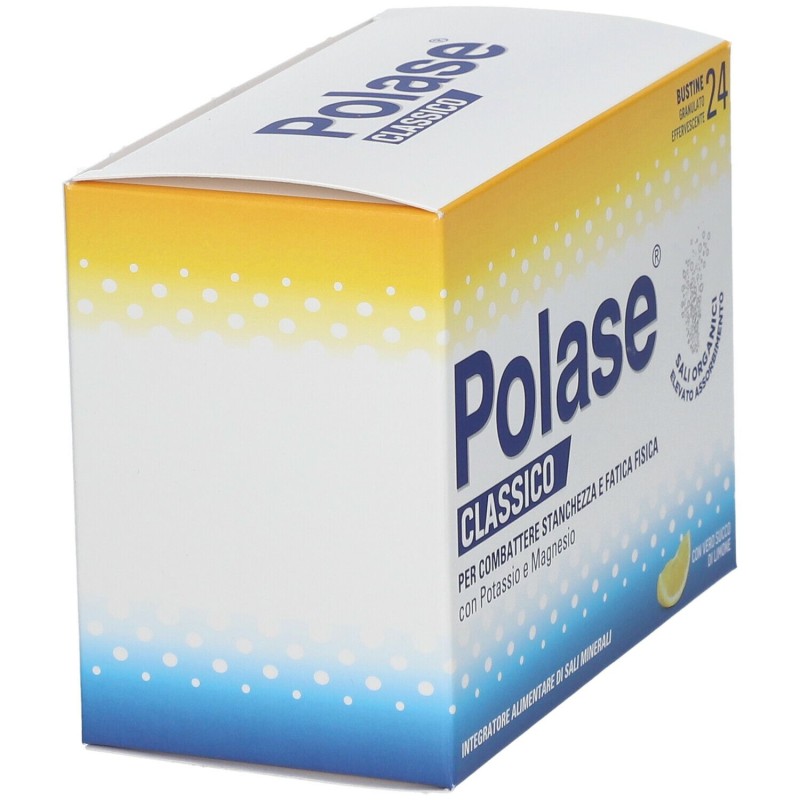 Foto ravvicinata di Polase Integratore di Magnesio e Potassio 24 Bustine Gusto Limone Foto ravvicinata di Polase Integratore di Magnesio e Potassio 24 Bustine Gusto Limone