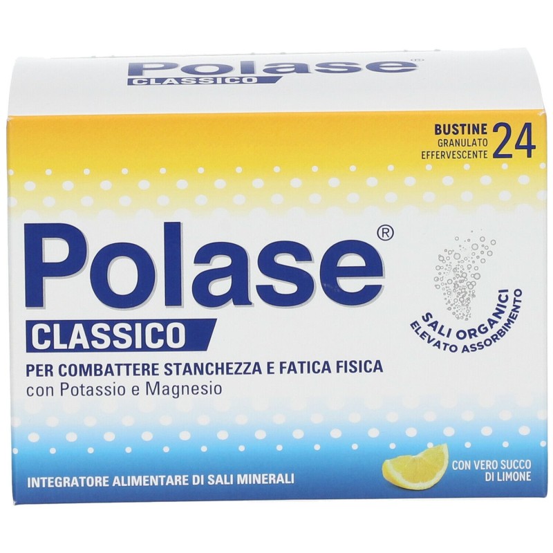 Immagine reale di Polase Integratore di Magnesio e Potassio 24 Bustine Gusto Limone Immagine reale di Polase Integratore di Magnesio e Potassio 24 Bustine Gusto Limone