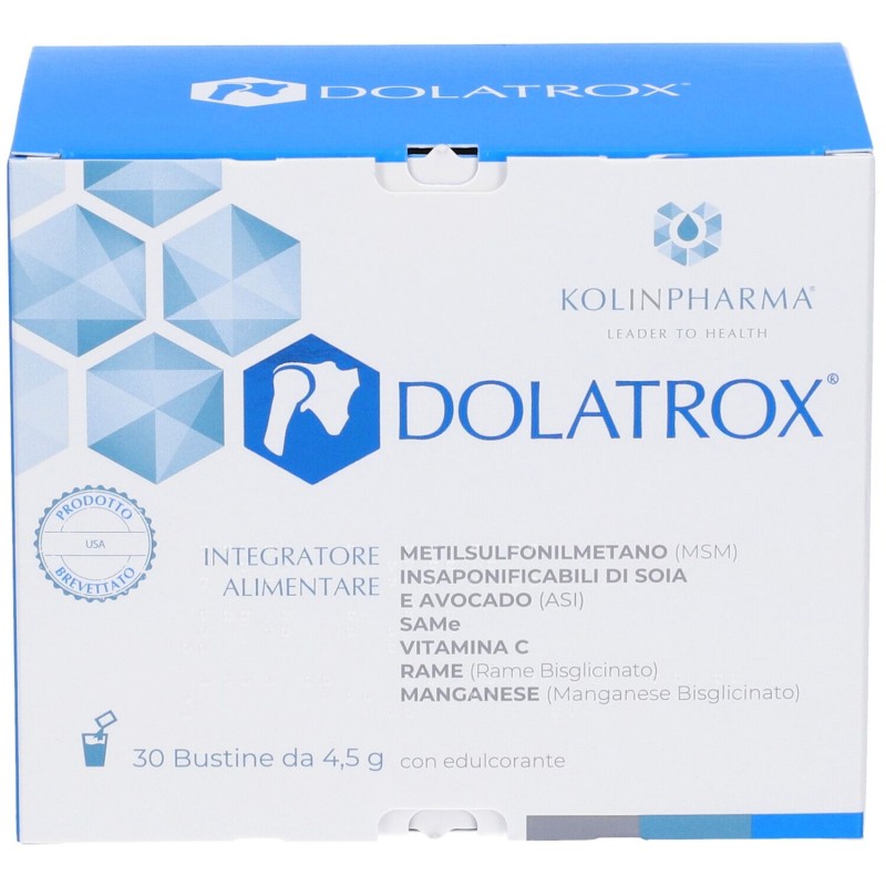 Aspetto del prodotto Dolatrox Integratore Per Cartilagini E Articolazioni 30 Bustine