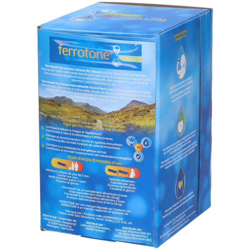 Packaging del prodotto Ferrotone Apple Integratore Alimentare 28 Bustine